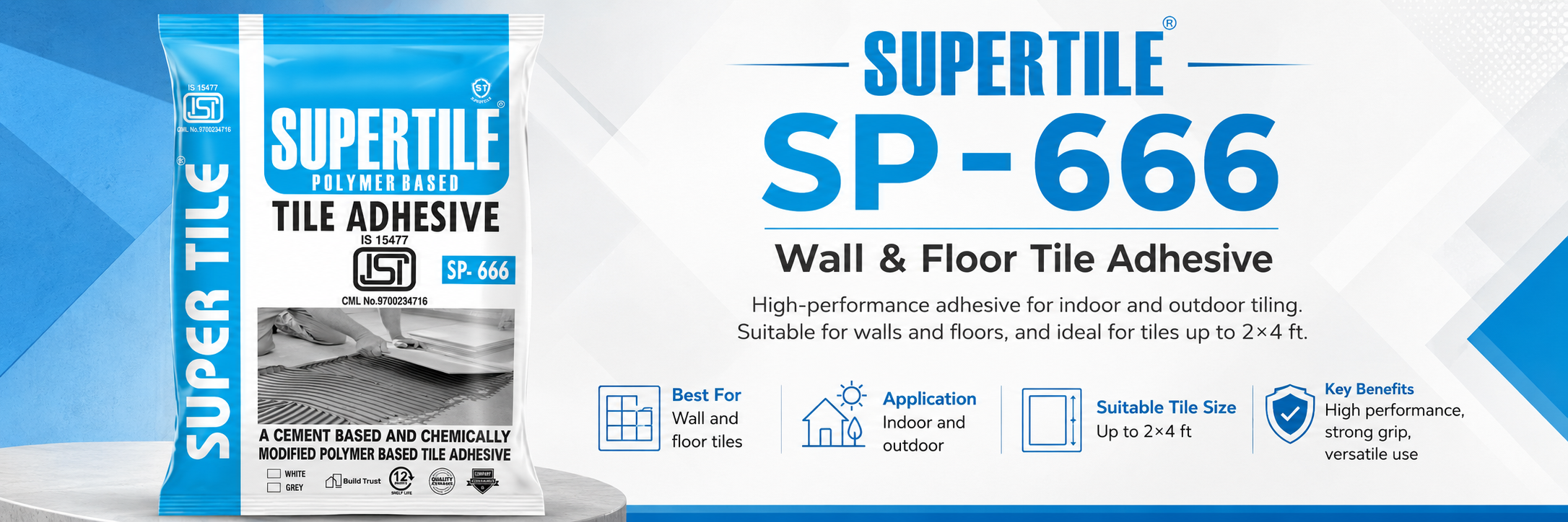 SP-666 Wall and Floor Tile Adhesive
